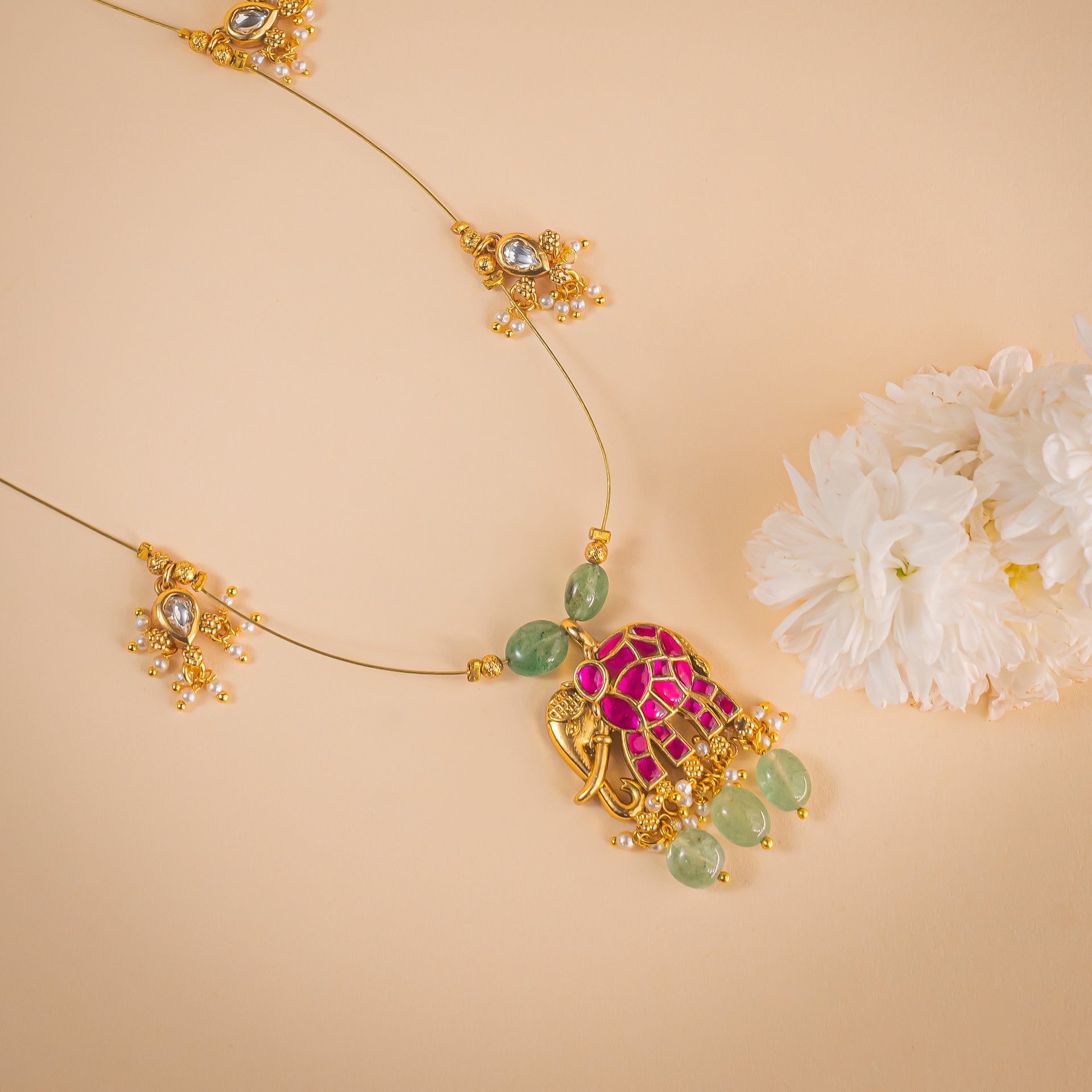 Gajanan Necklace Pink