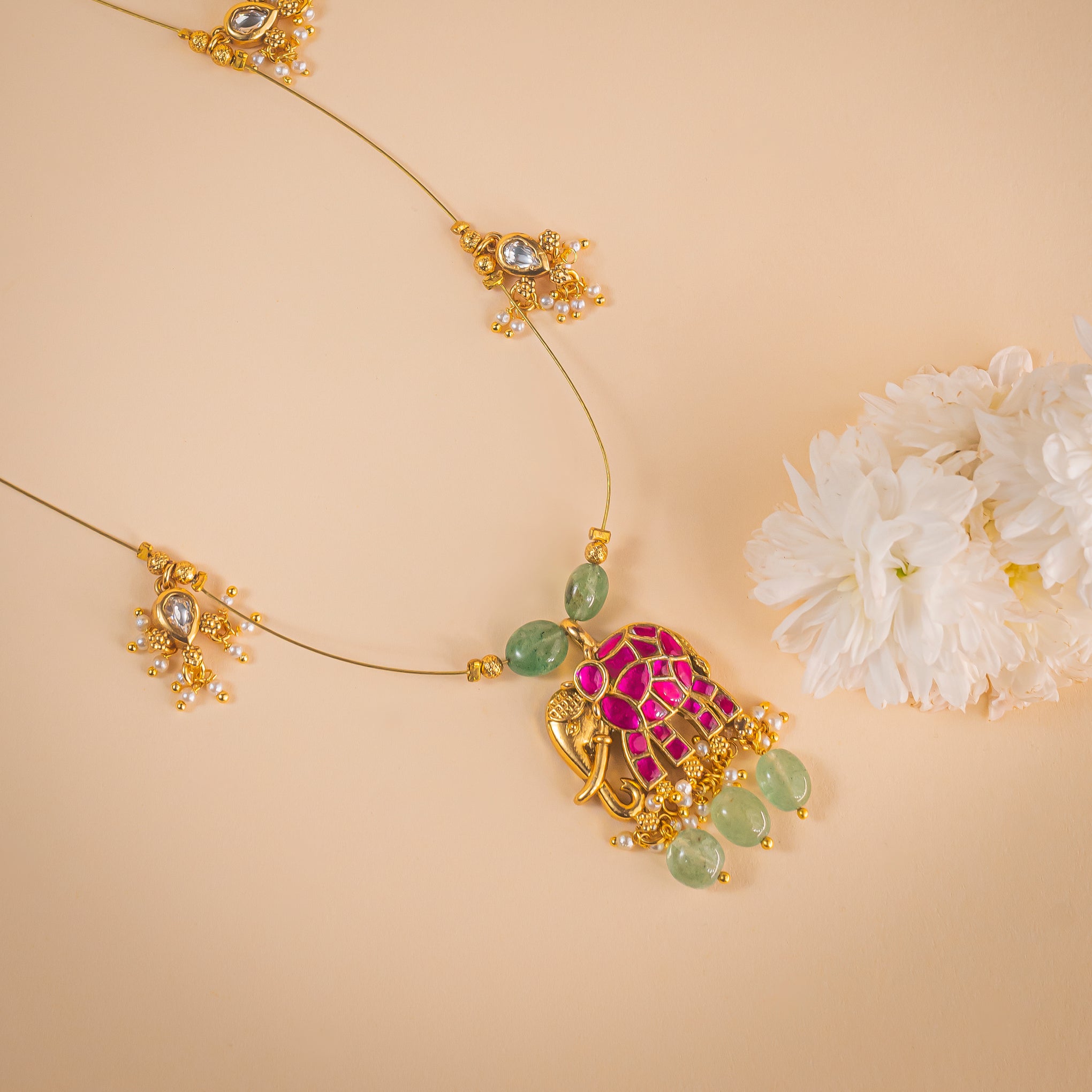 Gajanan Necklace Pink