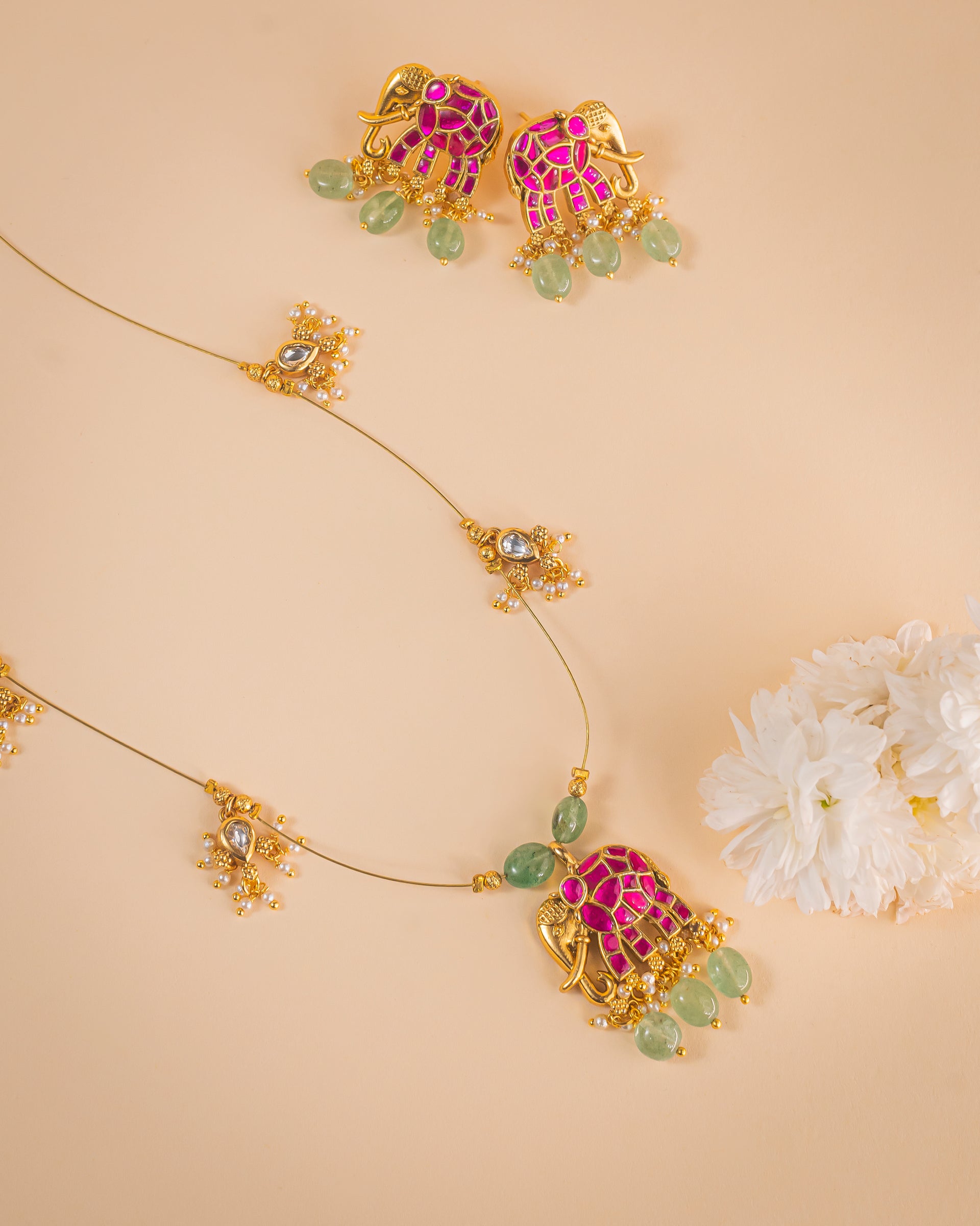 Gajanan Necklace Pink