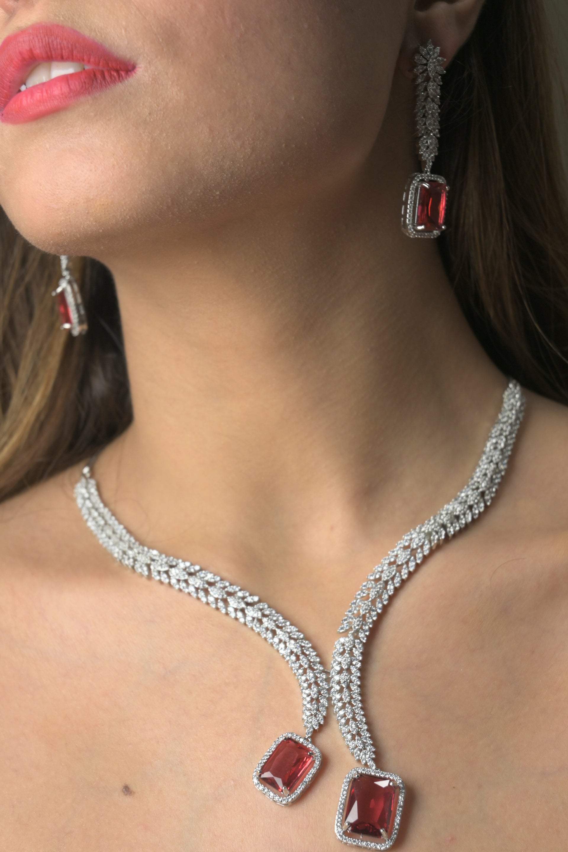 Ruby rouge necklace