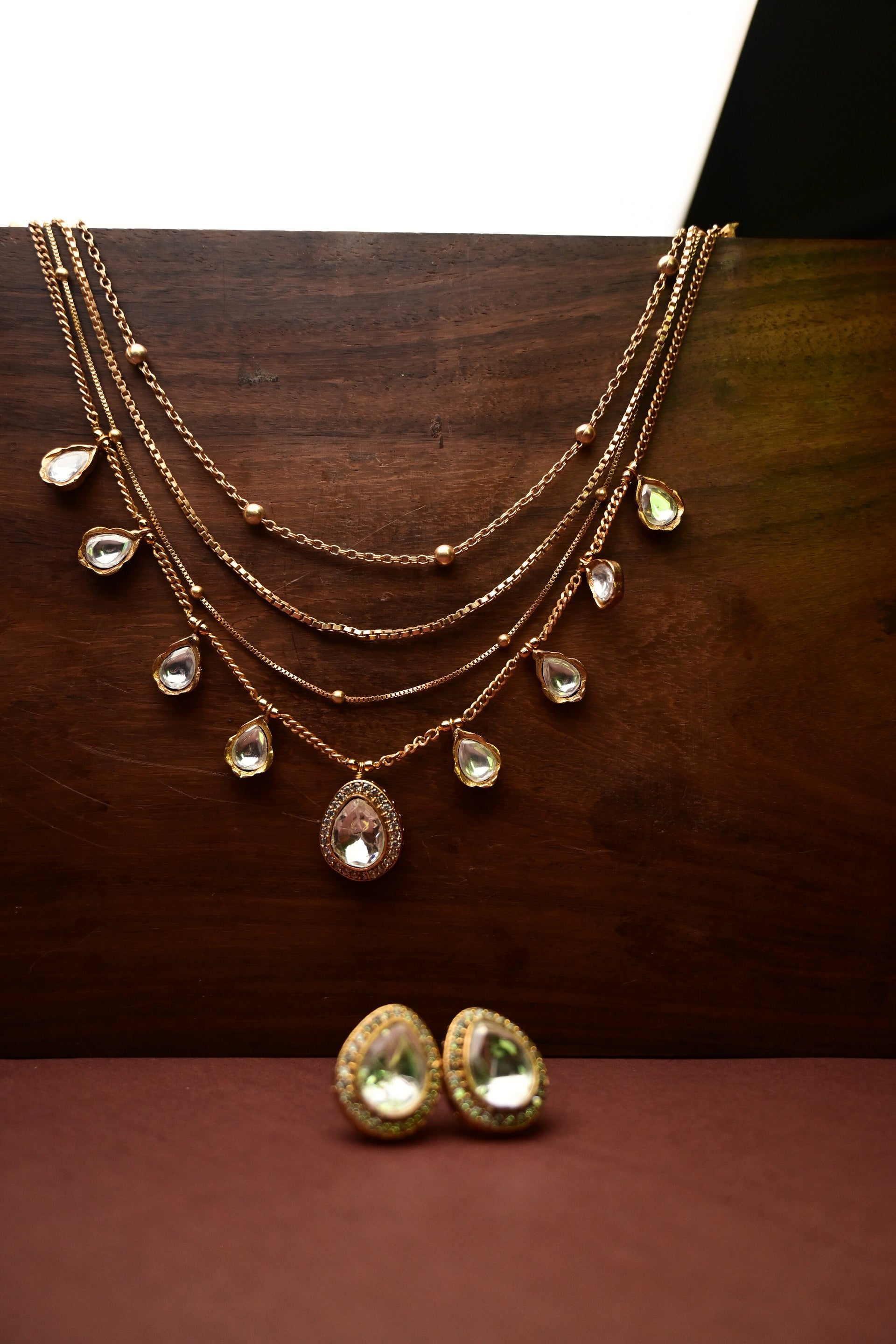 Maina multicoloured layered necklace