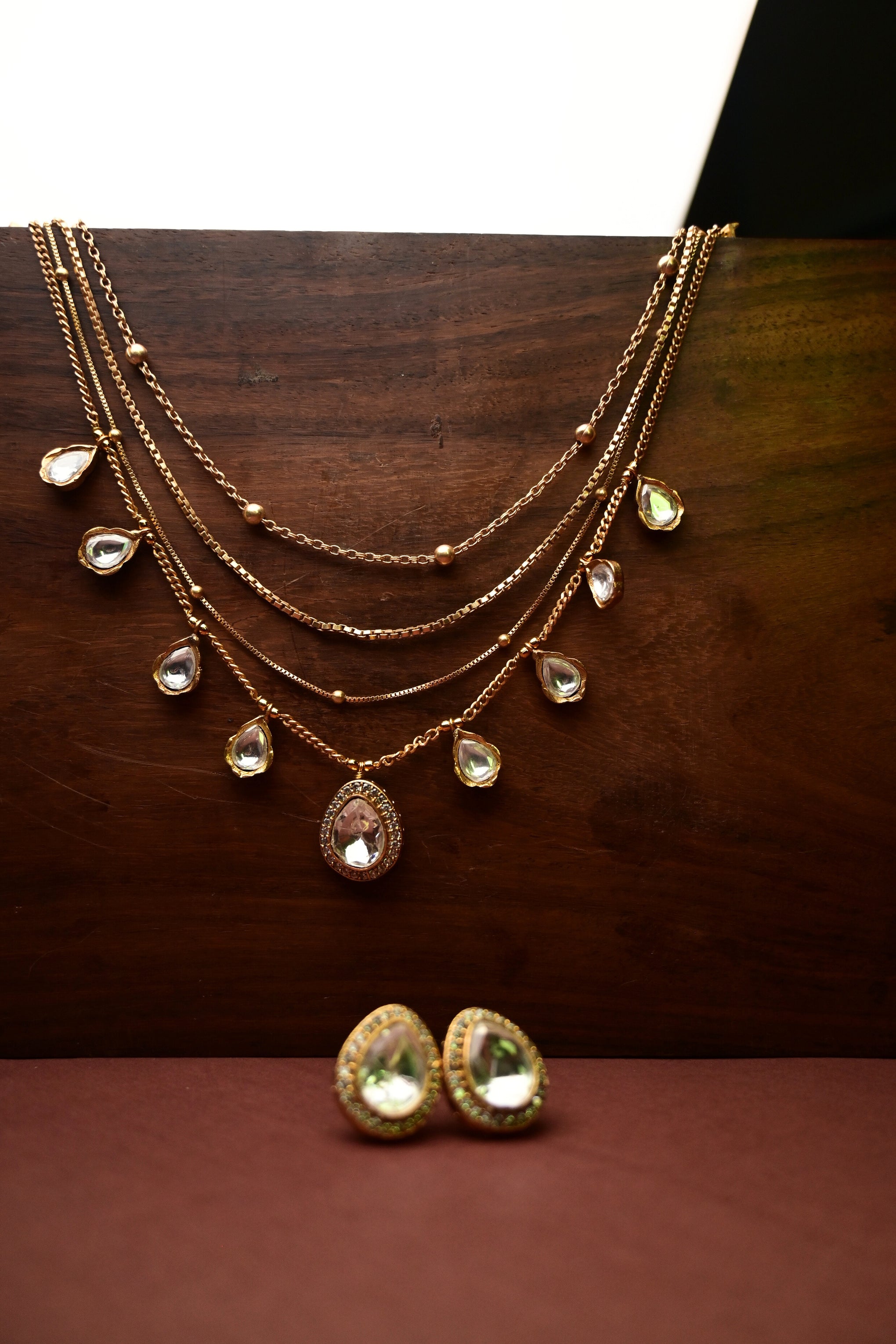 Maina multicoloured layered necklace