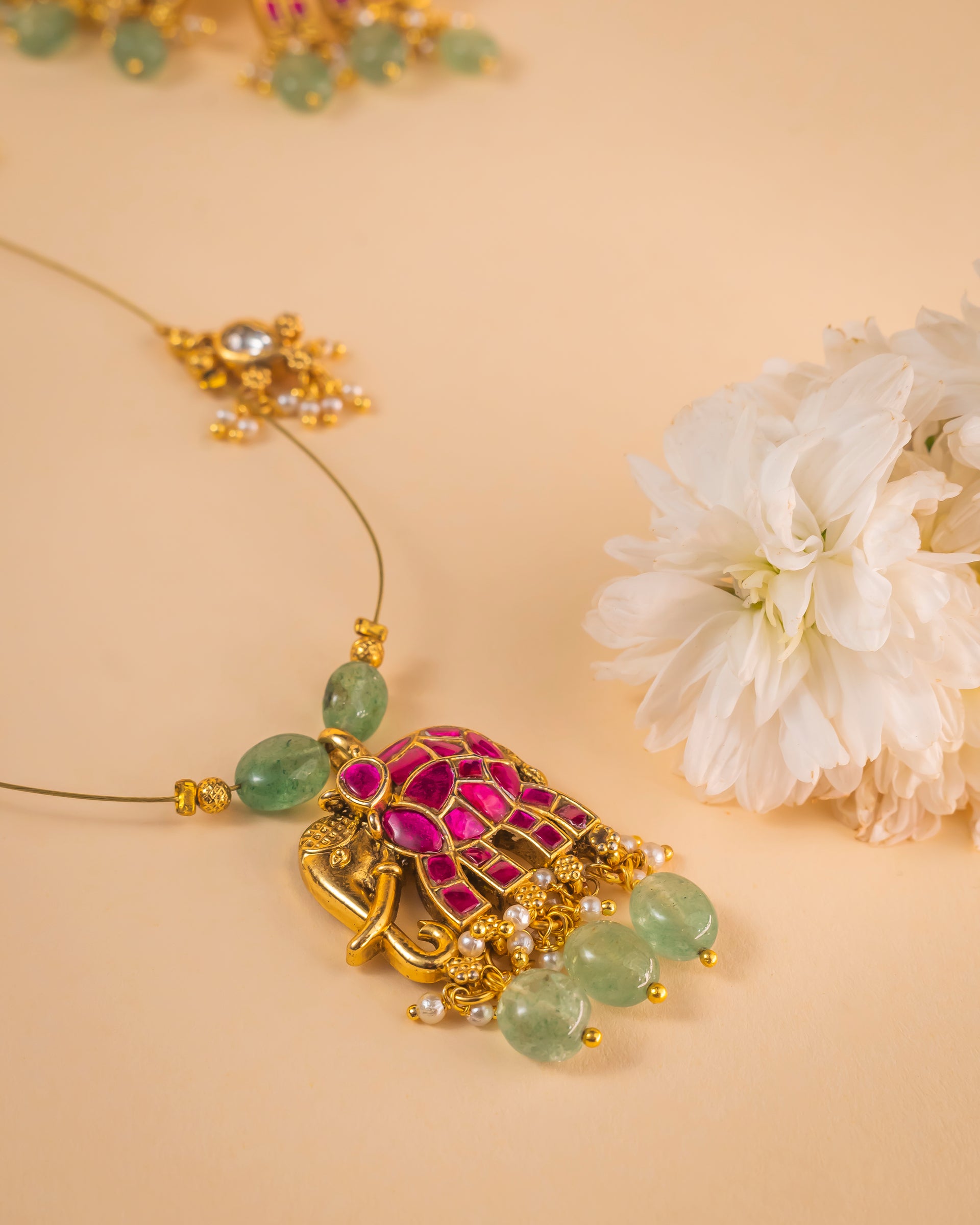 Gajanan Necklace Pink