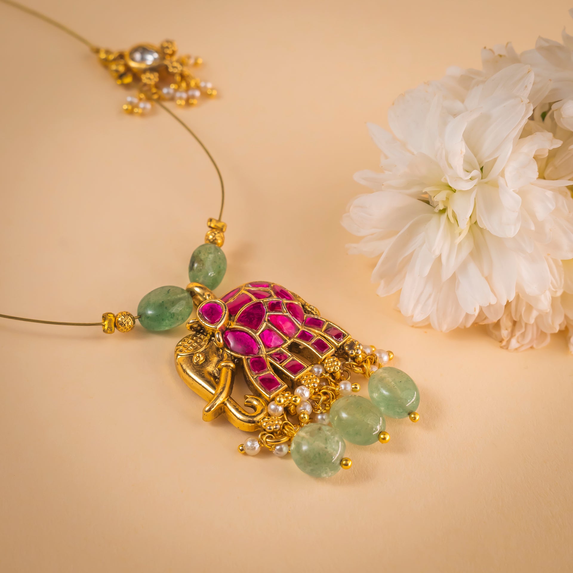 Gajanan Necklace Pink