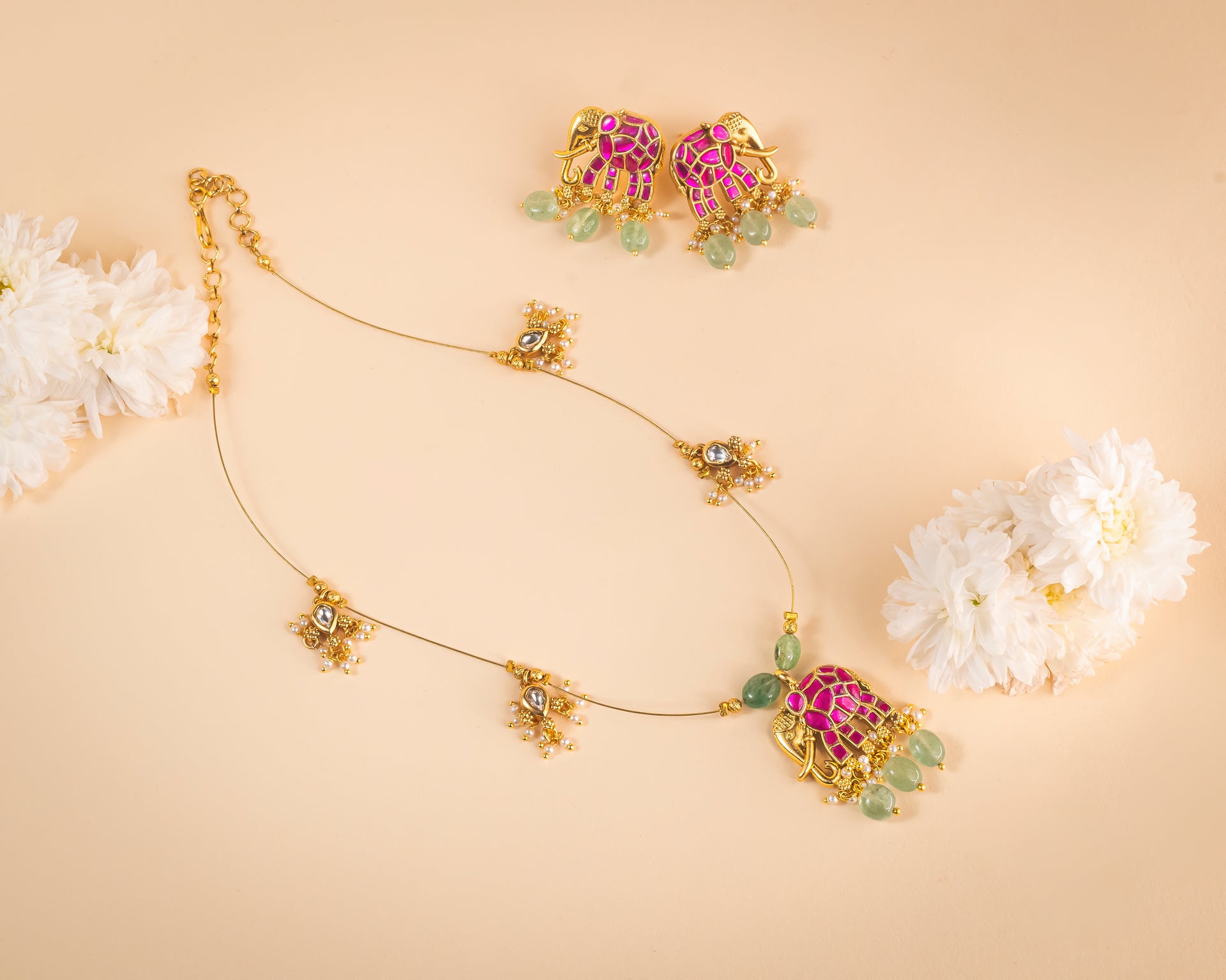 Gajanan Necklace Pink