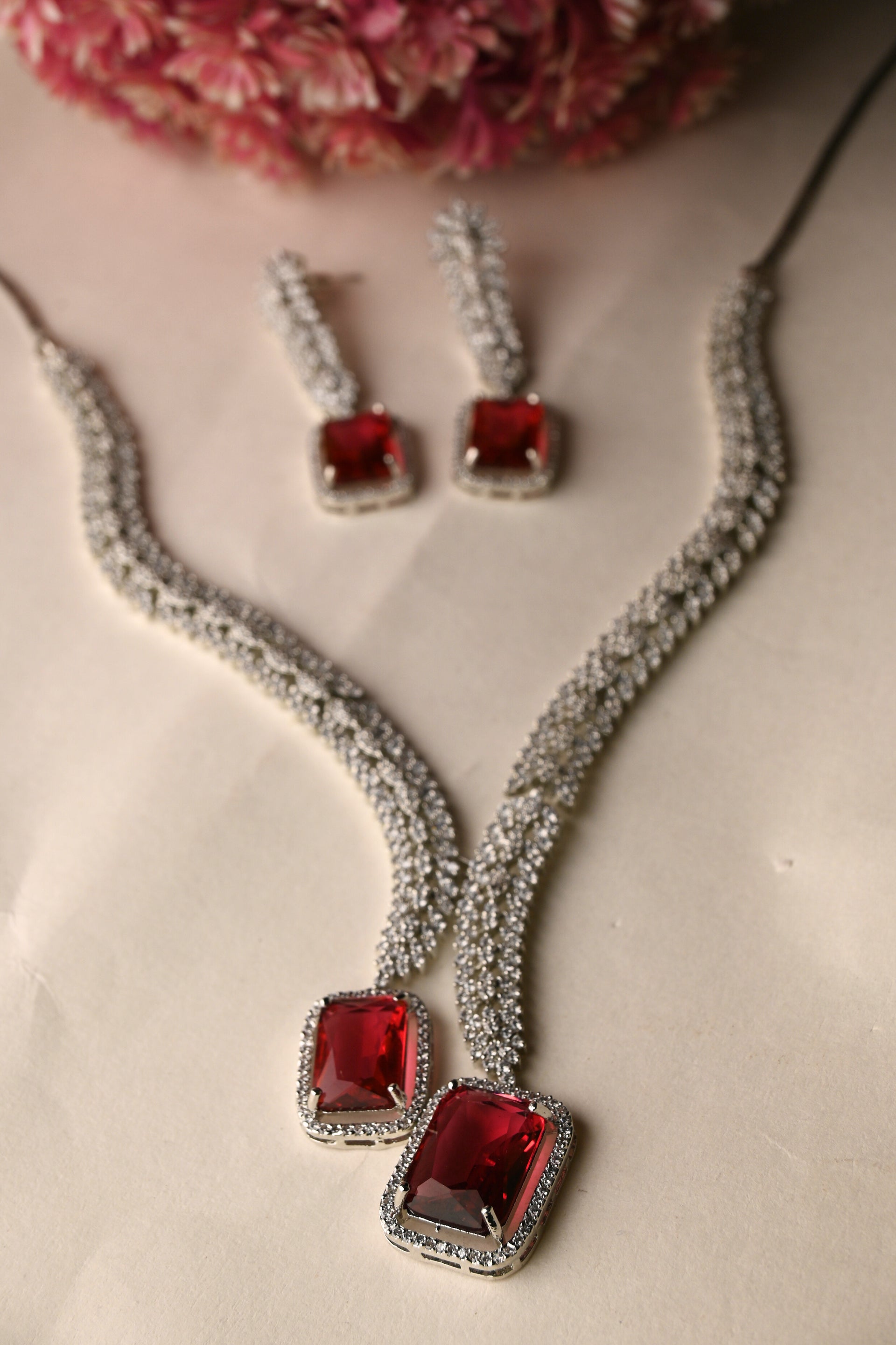 Ruby rouge necklace