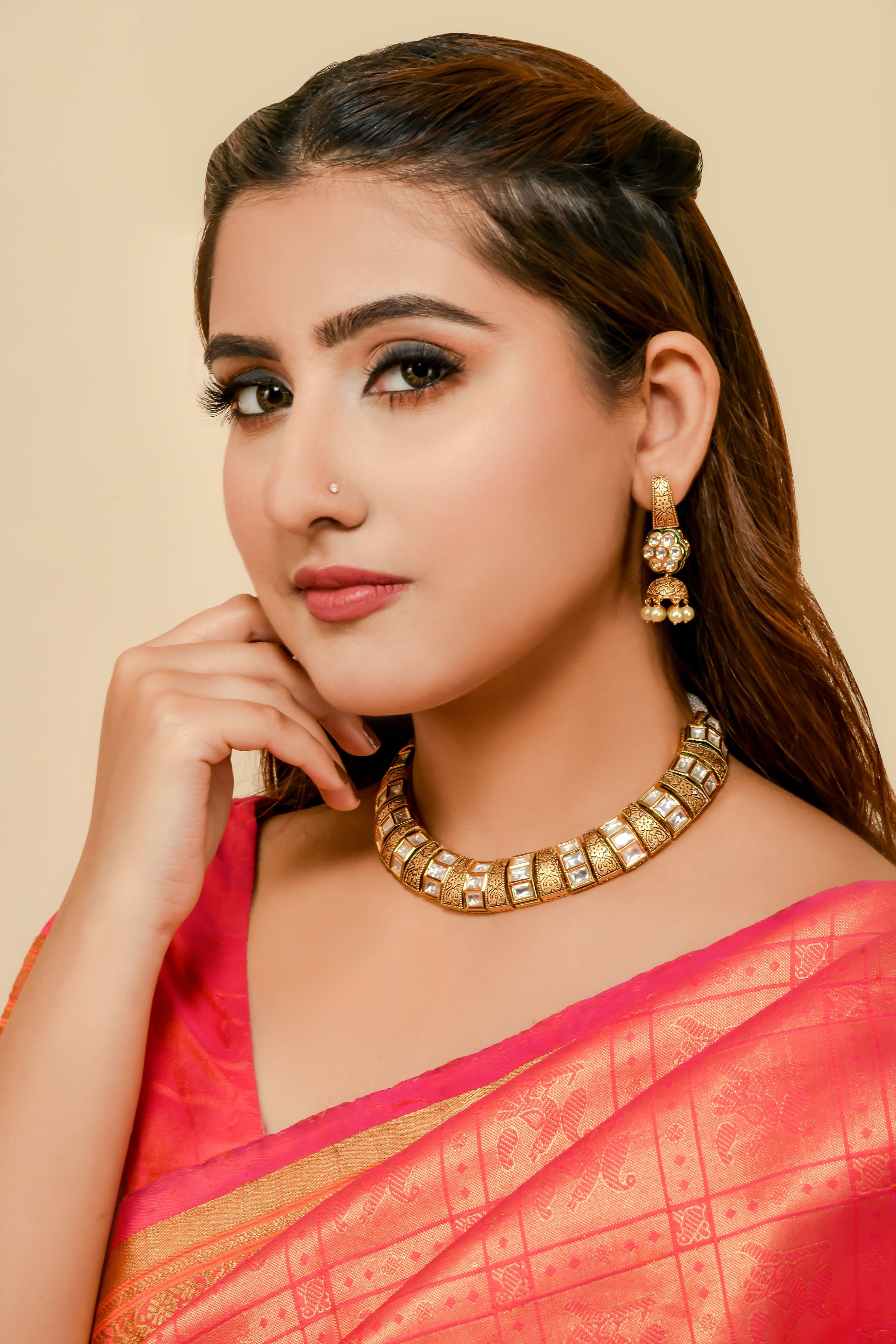 Nadira Bikaneri Kundan Necklace Set