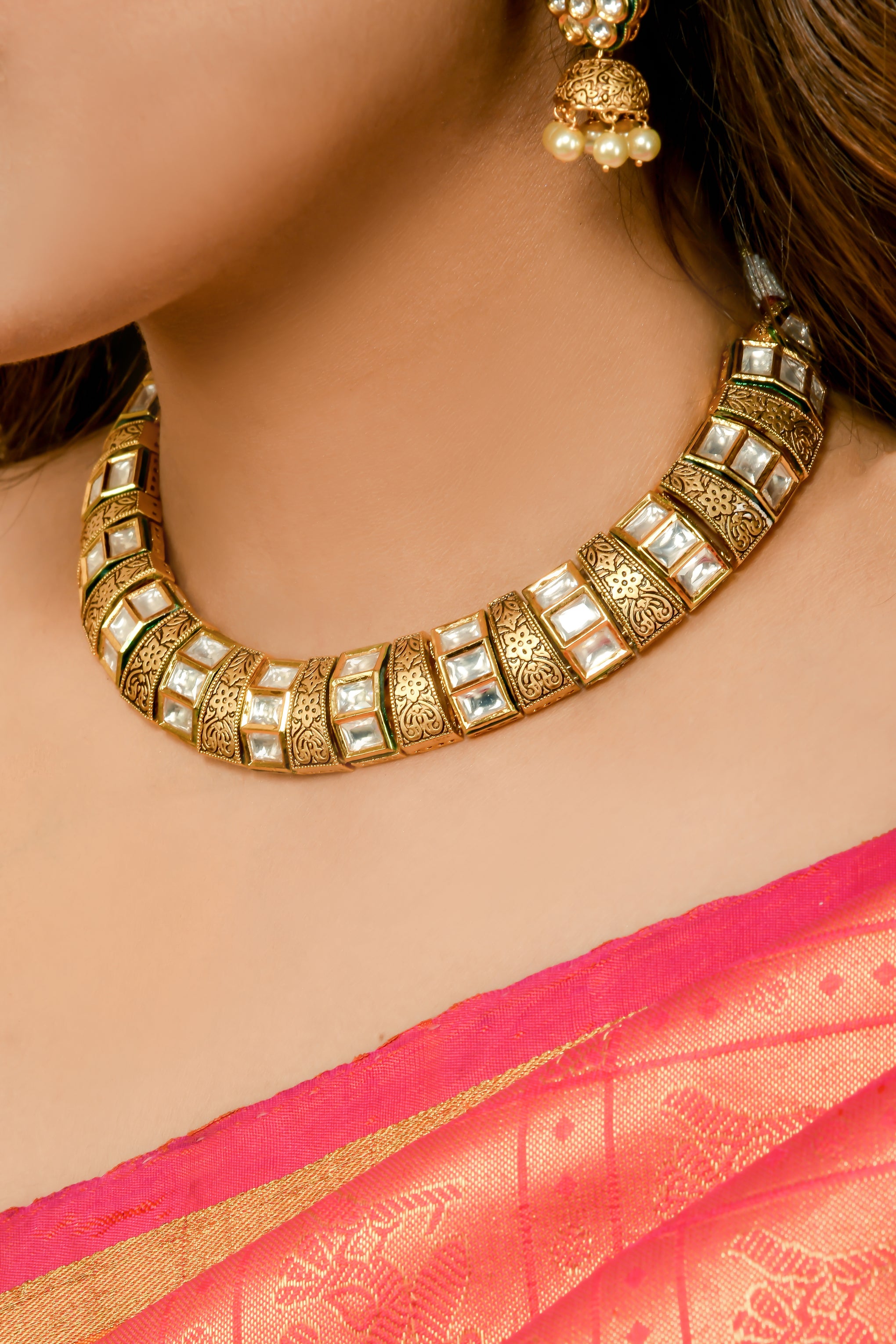 Nadira Bikaneri Kundan Necklace Set