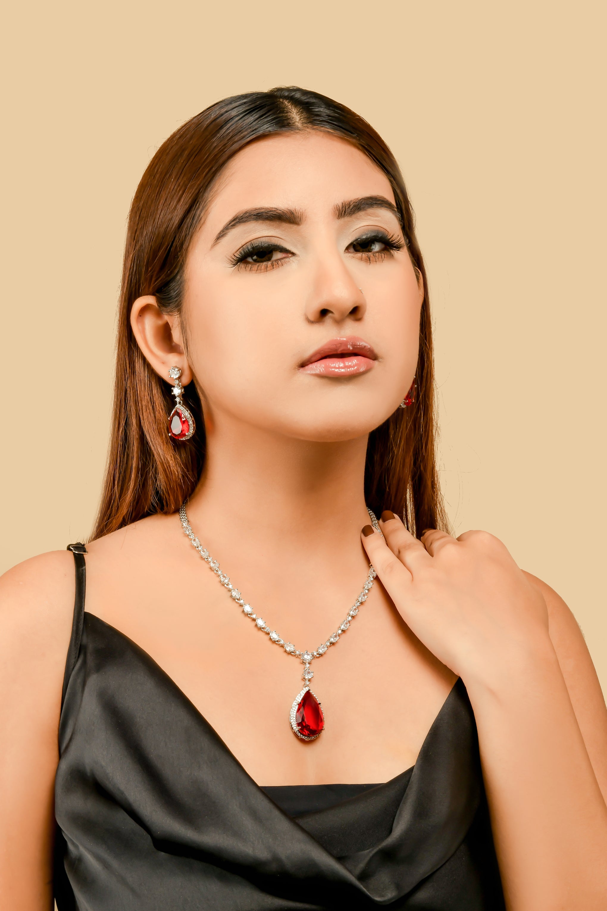 Victoria Ruby Necklace Set