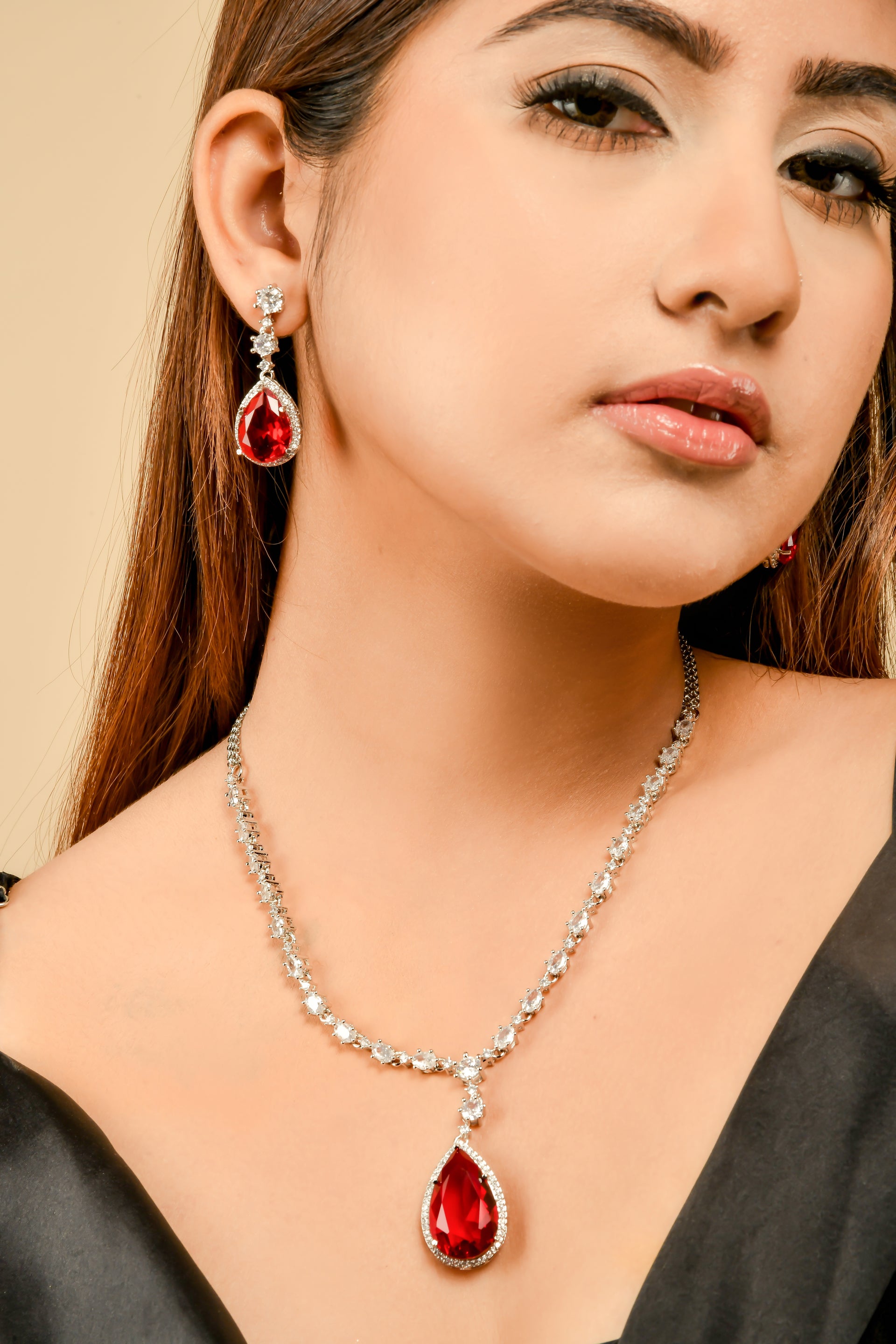 Victoria Ruby Necklace Set – Diva Art Jewellers