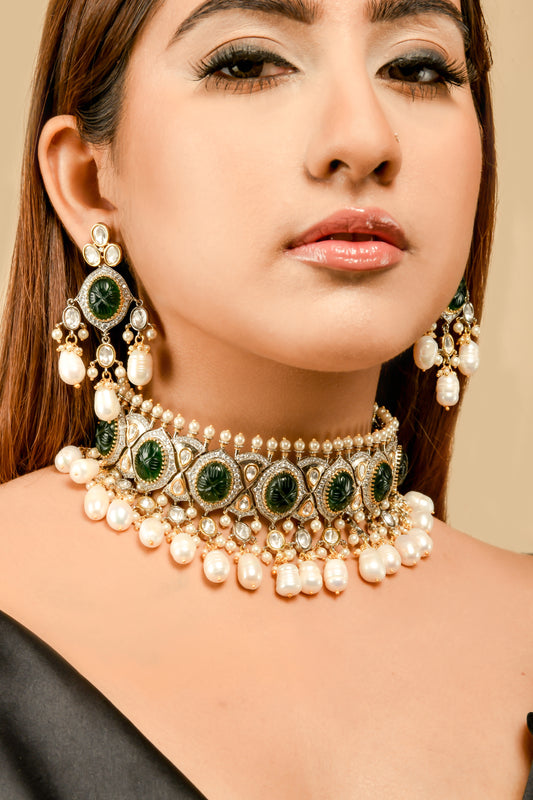 Suhasini Baroque Pearl Choker Set