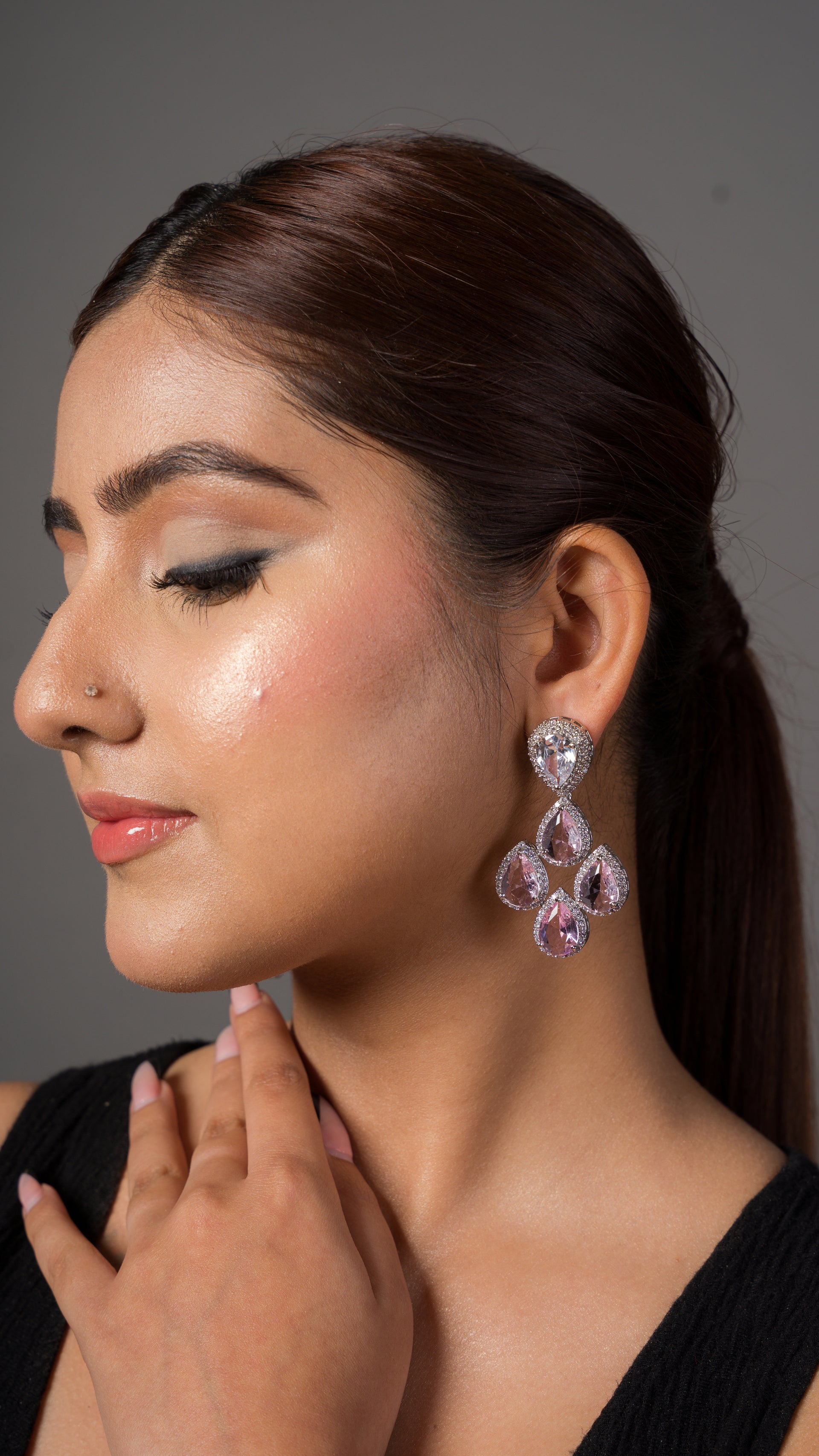 Elyna Pink Cocktail Earrings