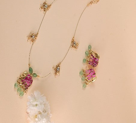 Gajanan Necklace Pink