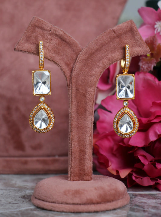 Xin Moissanite Polki Earrings