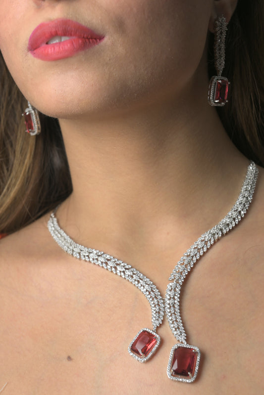 Ruby rouge necklace